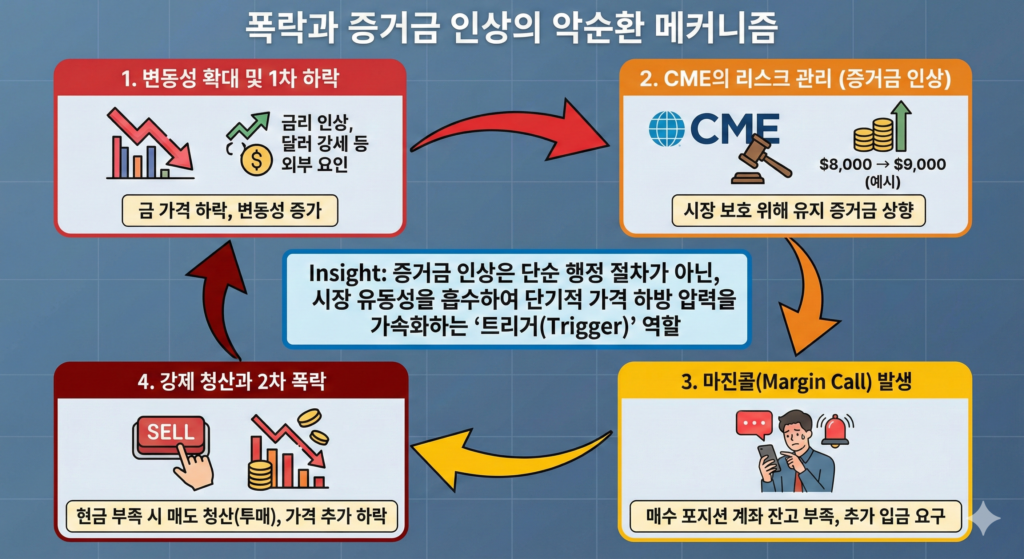 금값 폭락 후 CME 증거금 긴급 인상: 2월 2일부로 변경된 마진율과 시장 전망 3 증거금 인상 매커니즘