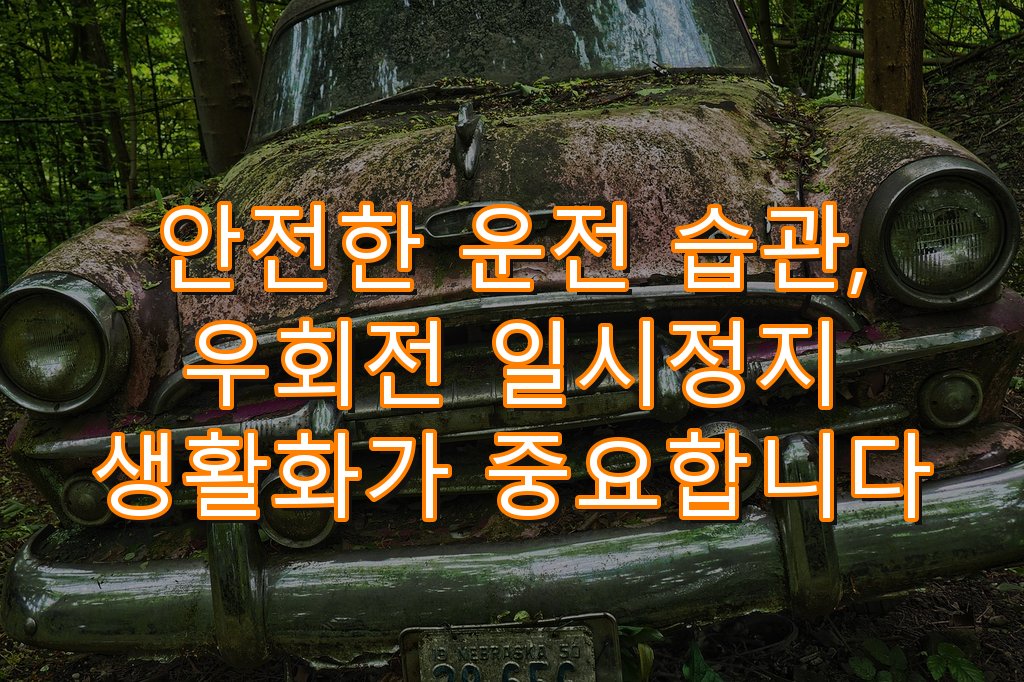 멈춤이 생활, 우회전 일시정지 이제는 정말 달라졌습니다: 단속 강화 핵심 정리 4 안전한 운전 습관, 우회전 일시정지 생활화가 중요합니다