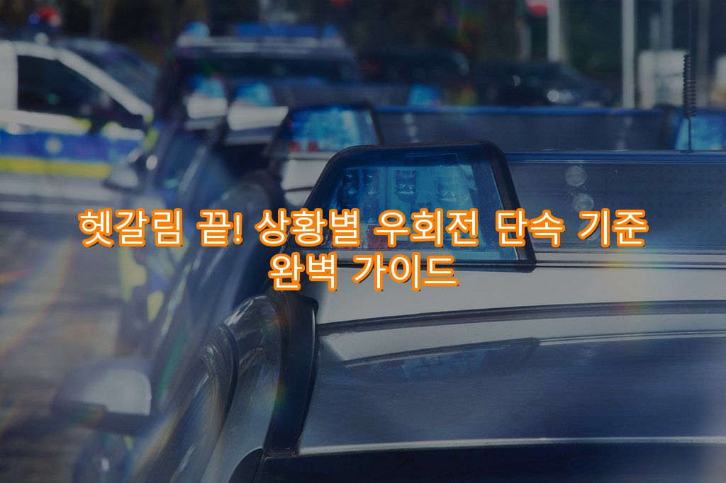 헷갈림 끝! 상황별 우회전 단속 기준 완벽 가이드