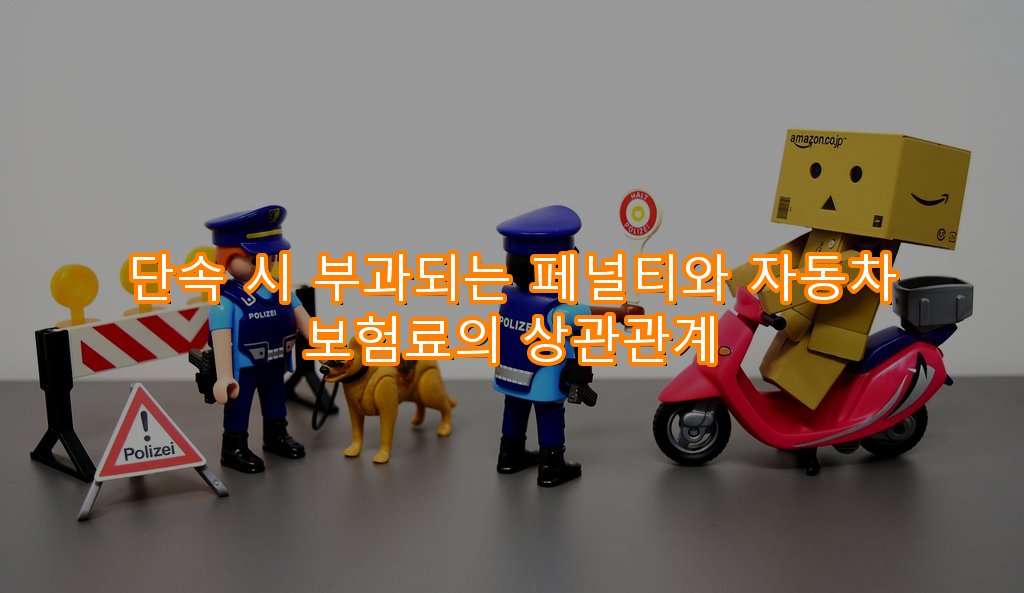 단속 시 부과되는 페널티와 자동차 보험료의 상관관계